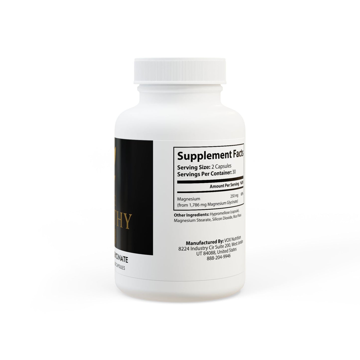 Magnesium Glycinate Supplement (60 Capsules)