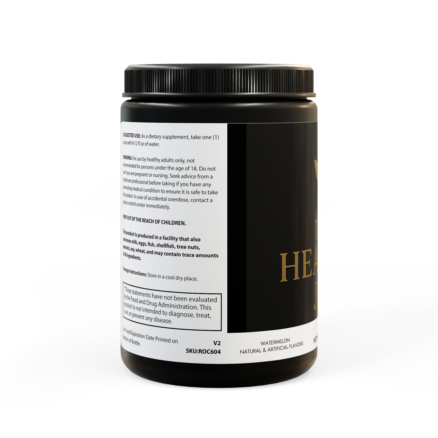 The Healthy JAB BCAA Supplement, Watermelon (325g, 11.46oz, 45 servings)