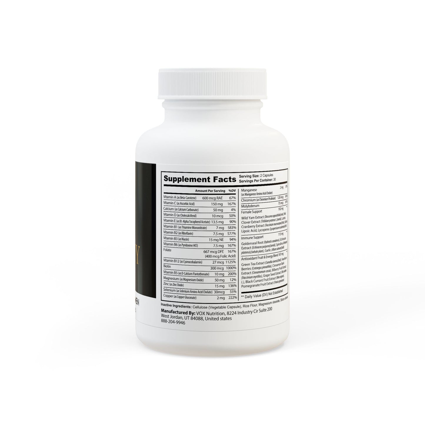 The Healthy JAB Multivitamin for Women  (60 Capsules)