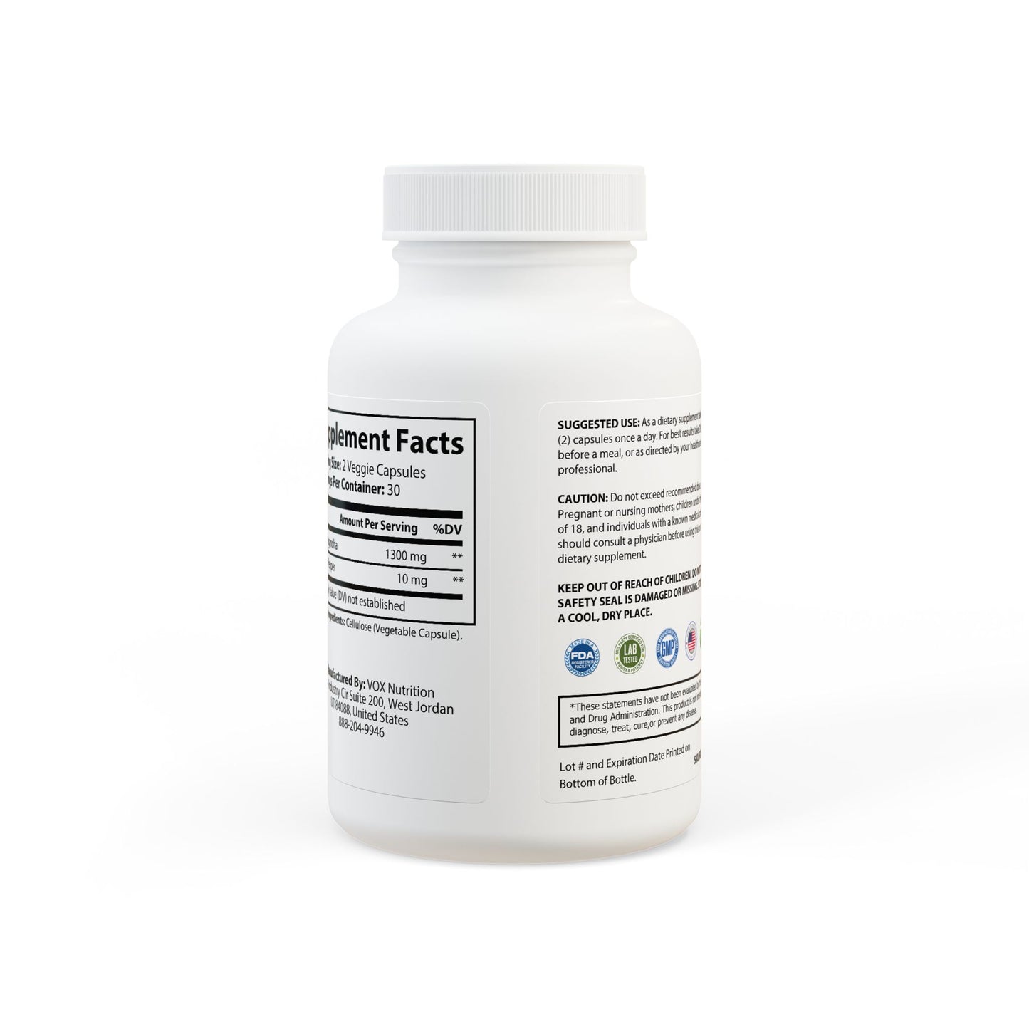 The Healthy JAB Ashwagandha and Black Pepper  (60 capsules)