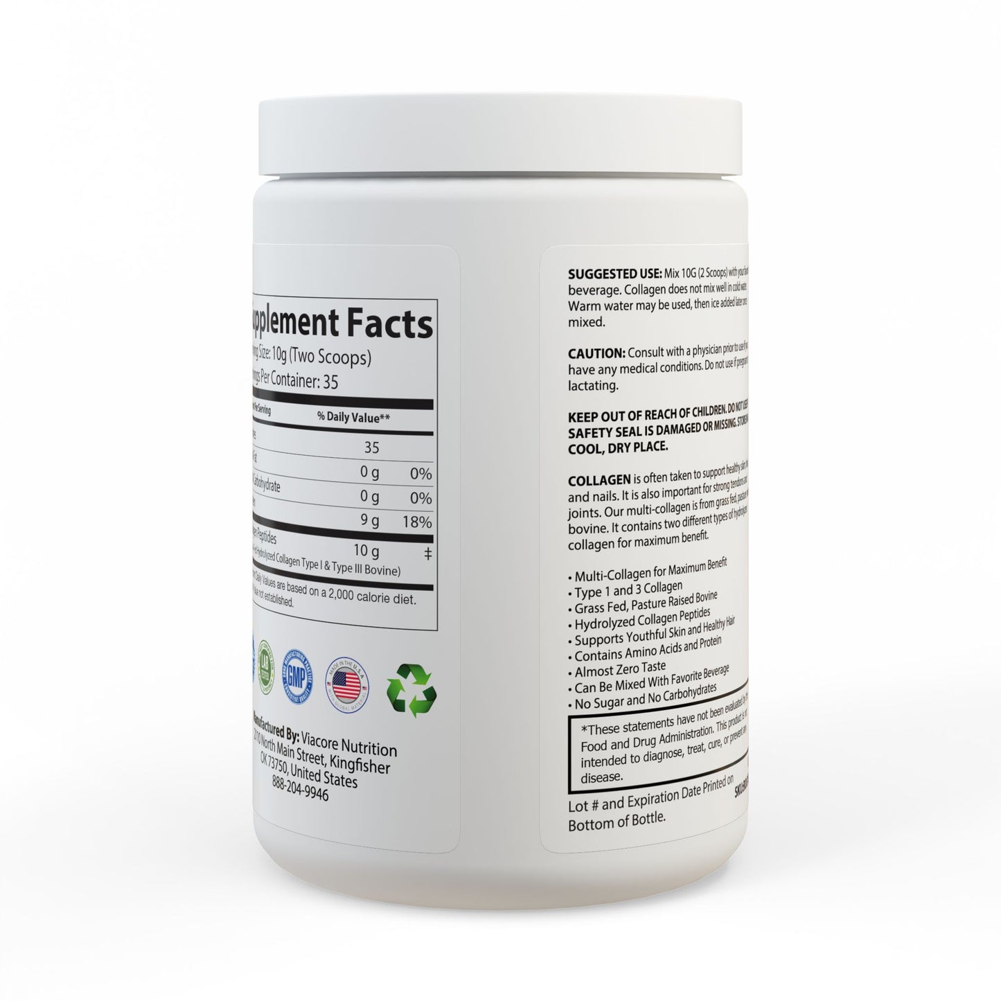 The Healthy JAB Collagen Peptides Type I & III Supplement (350g, 12.3oz)