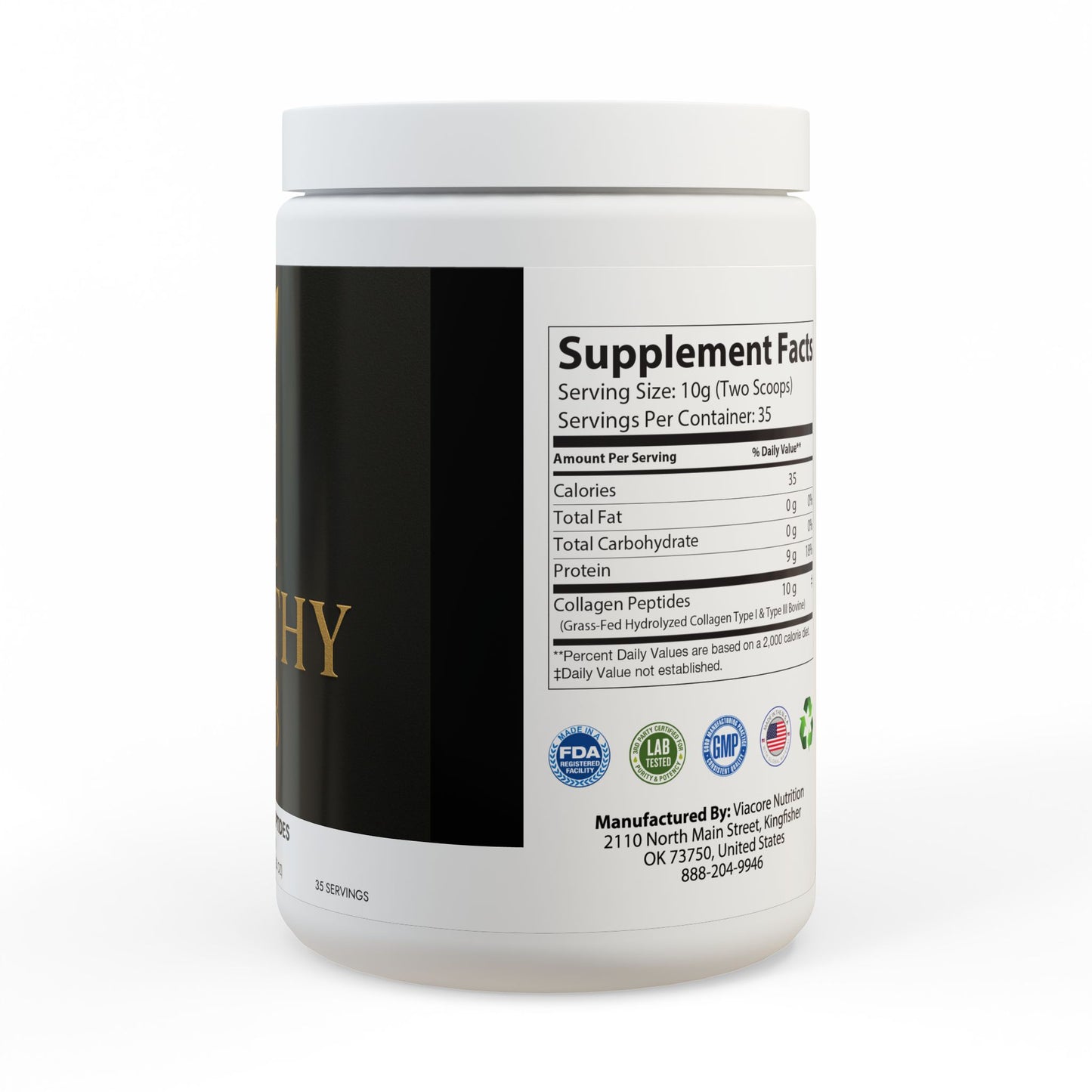 The Healthy JAB Collagen Peptides Type I & III Supplement (350g, 12.3oz)