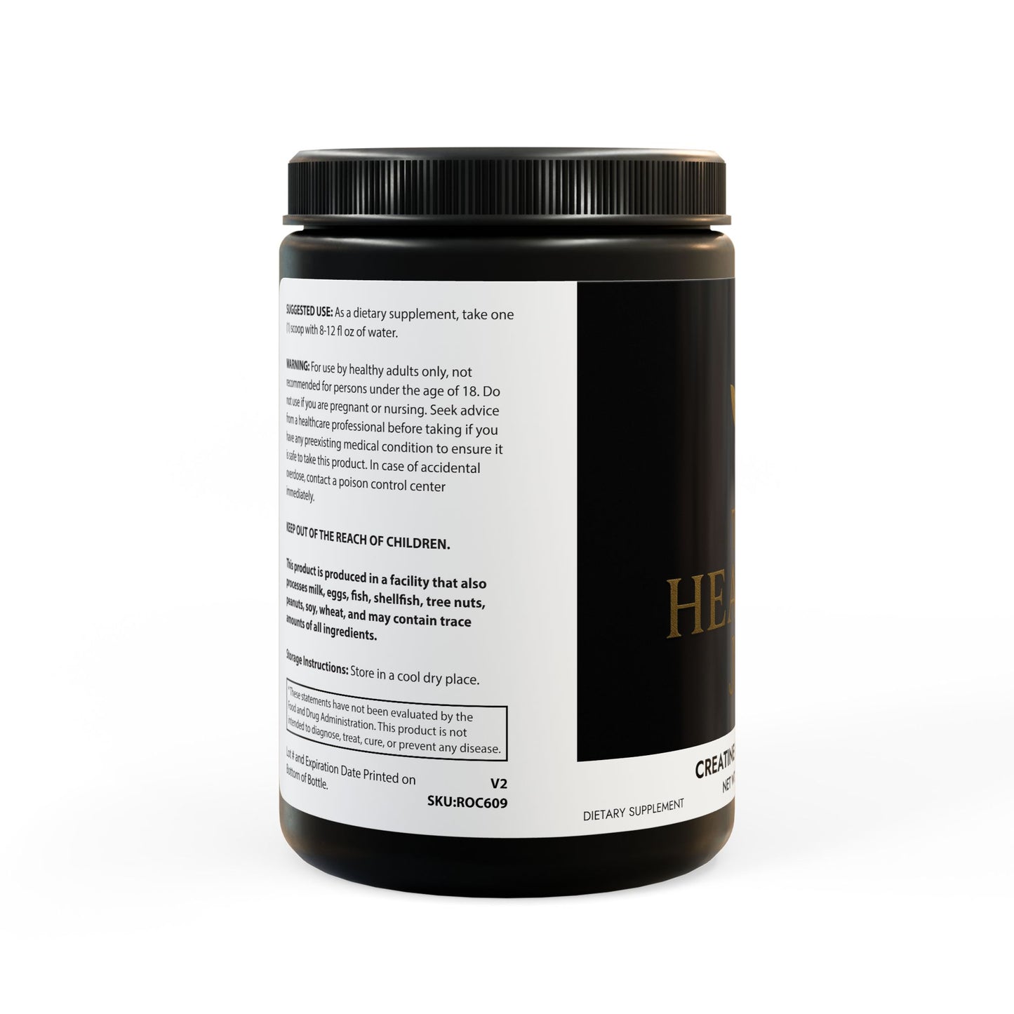 The Healthy JAB Creatine Monohydrate  (300g, 10.58oz)