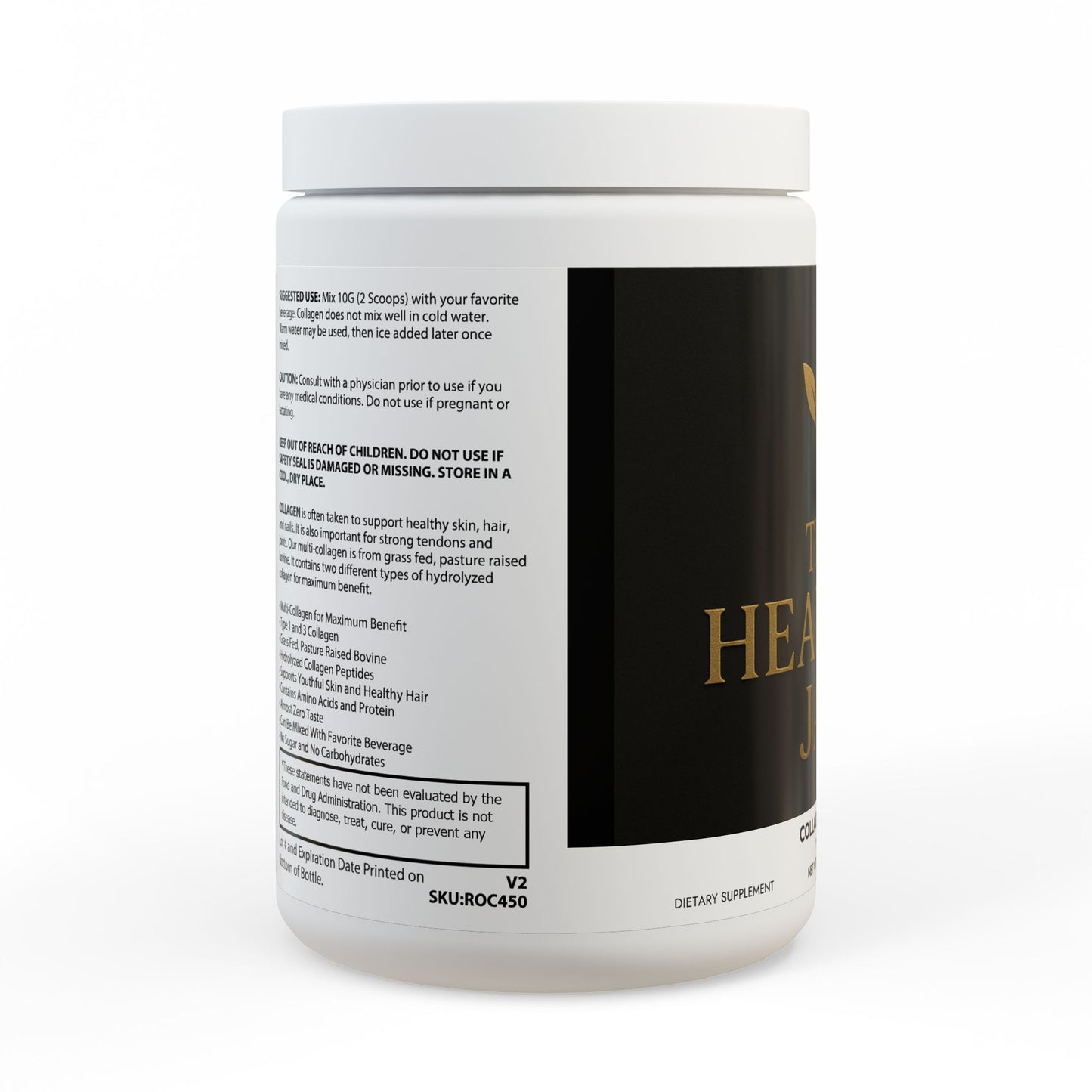 The Healthy JAB Collagen Peptides Type I & III Supplement (350g, 12.3oz)