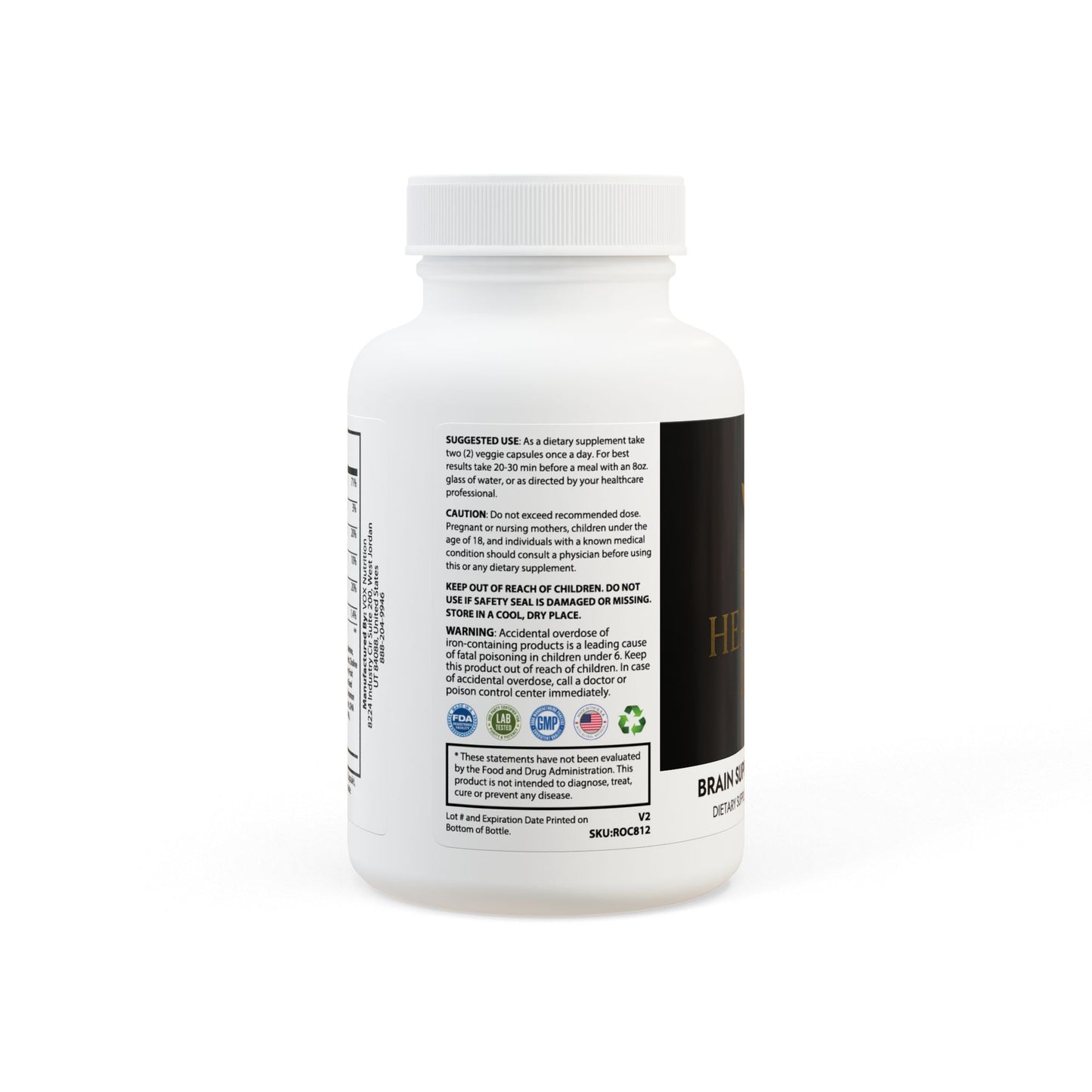 The Healthy JAB Brain Support Complex Supplement (60 Capsules)