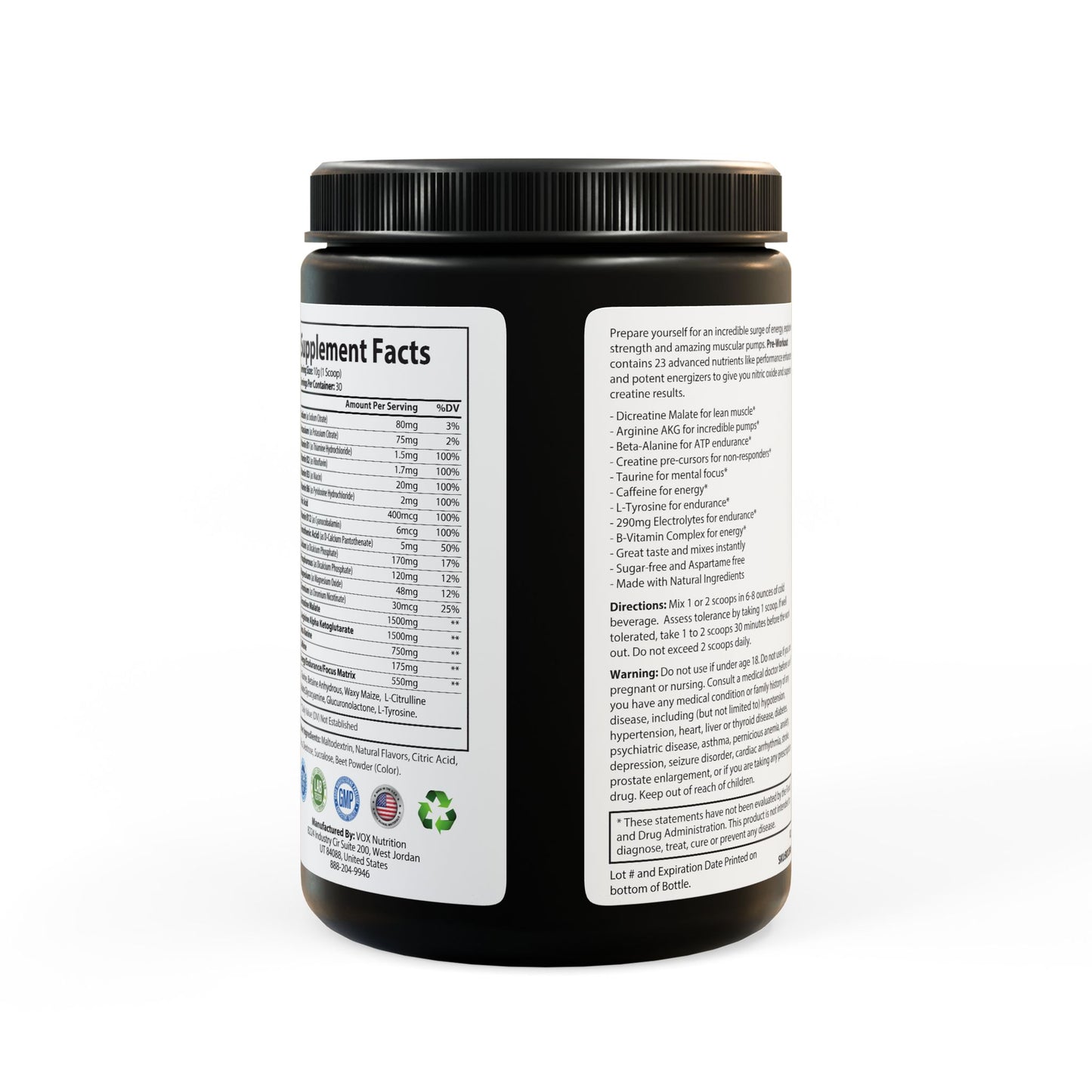 The Healthy JAB Pre-Workout Pump (300g, 10.58oz)