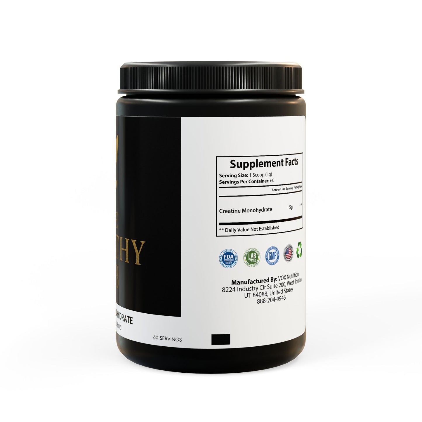 The Healthy JAB Creatine Monohydrate  (300g, 10.58oz)